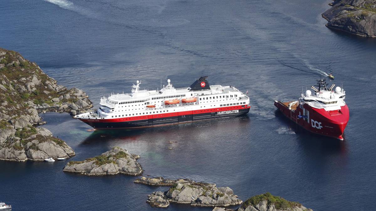 The Hurtigruten ship MS “Richard With” had a “blackout” and ran aground in Ytre Steinsundet in Gulen – NRK Vestland