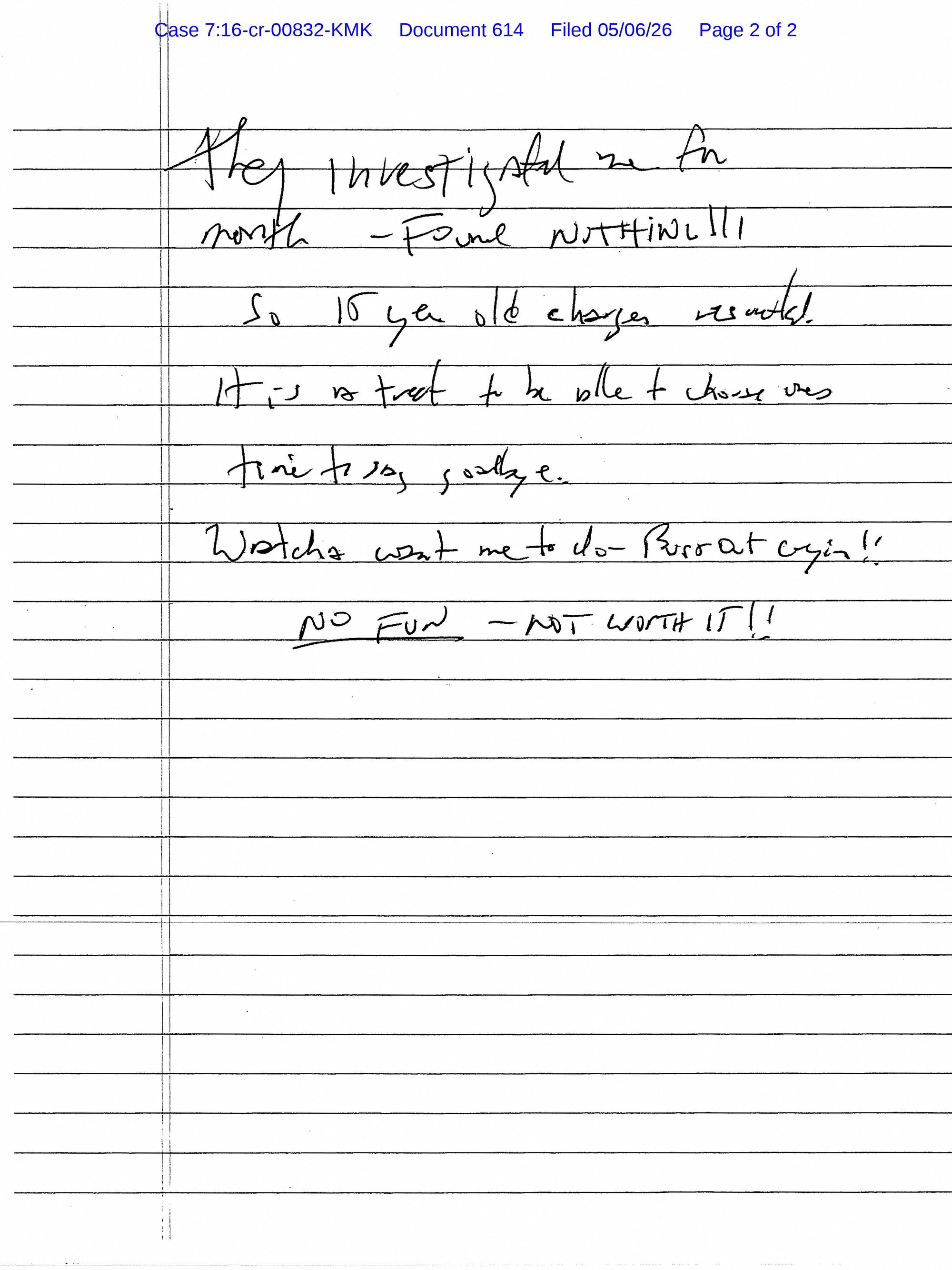 Antatt Epstein notat frigitt 