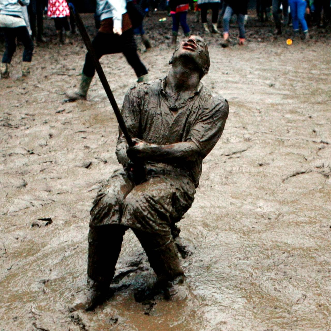 Roskilde, publikum, regn, vått, gjørme, 2007
