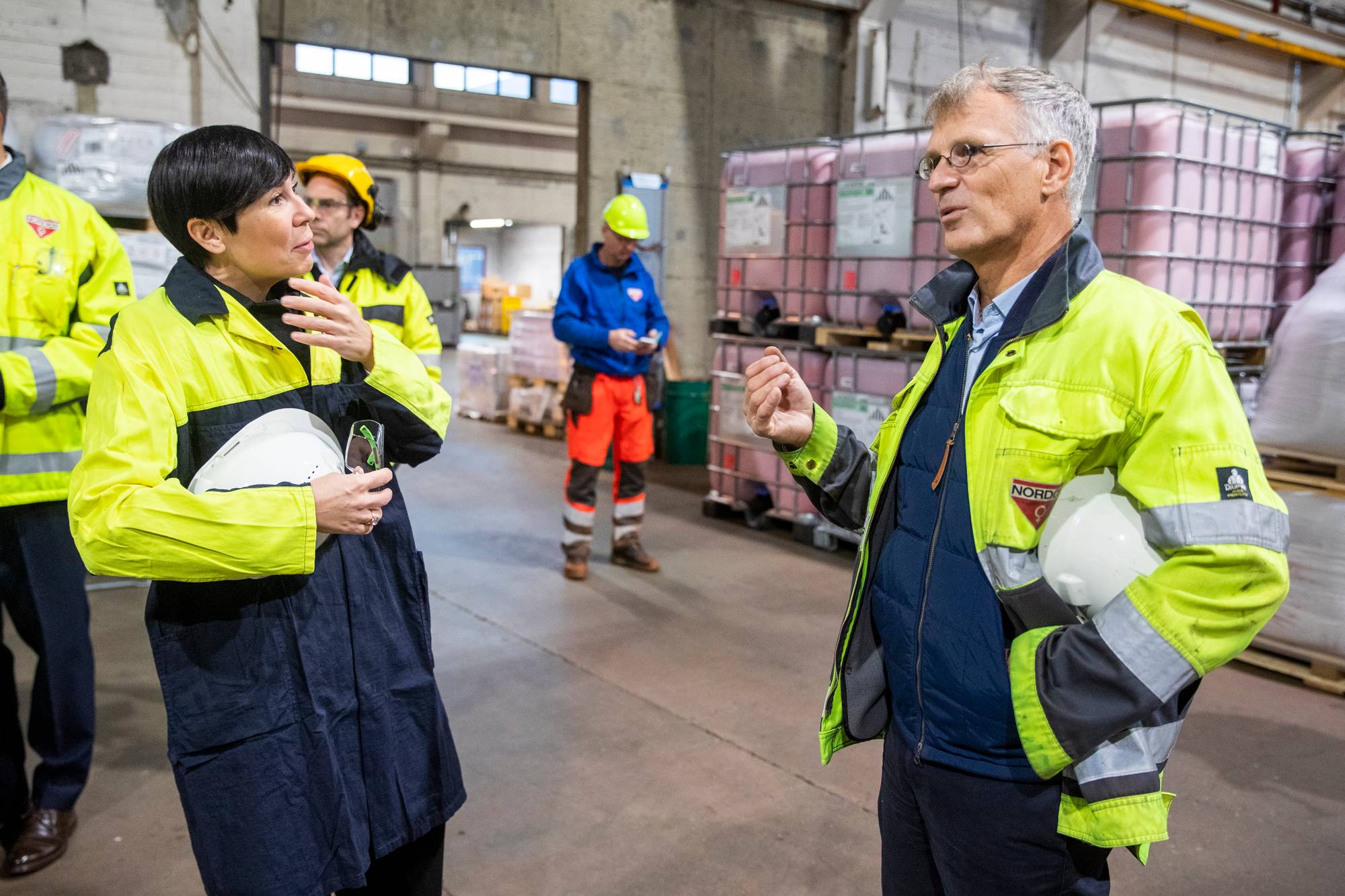 Utenriksminister Ine Eriksen Søreide (H) legger fram eksporthandlingsplanen hos Nordox i Østensjøveien i Oslo.