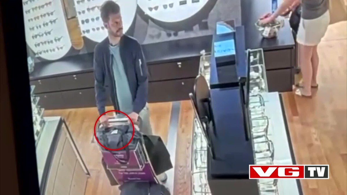 Overvåkningsvideo viser solbrille-tyveriet