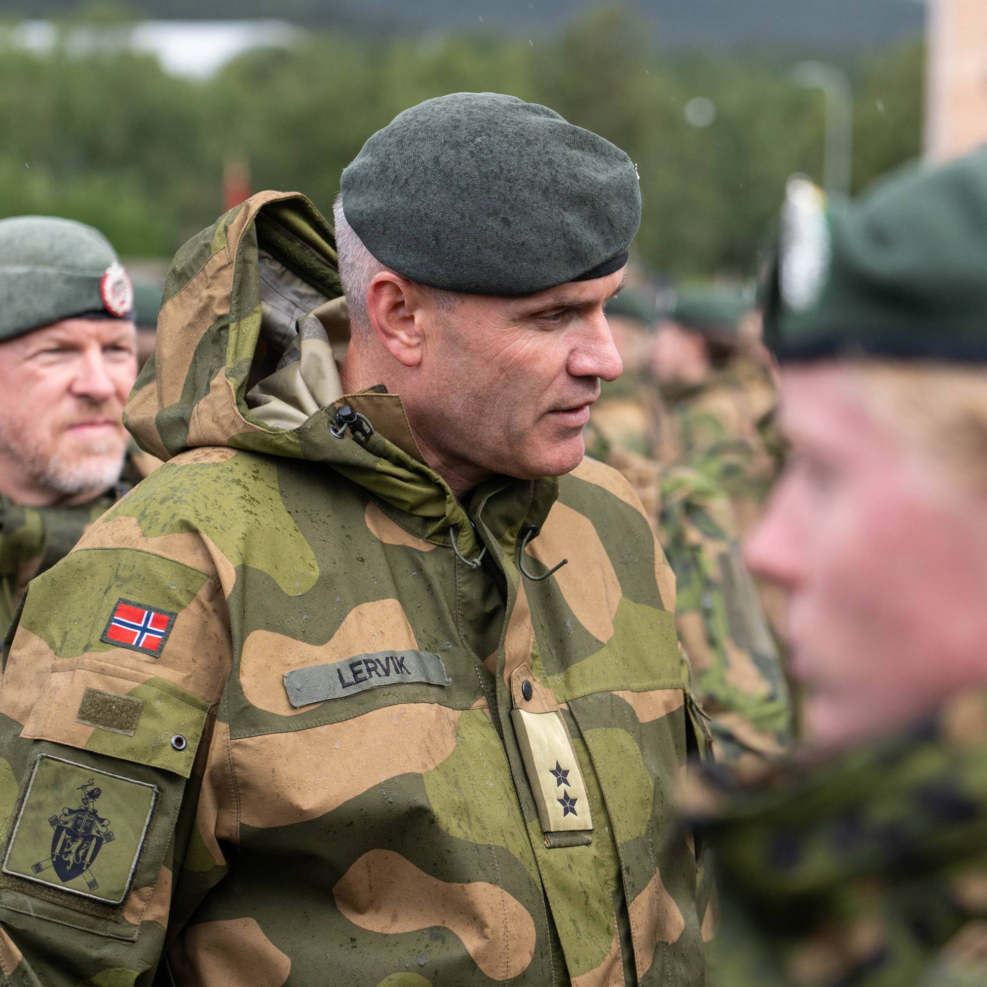 Lars Sivert Lervik på Garnisonen i Porsanger under etableringen av Finnmarksbrigaden