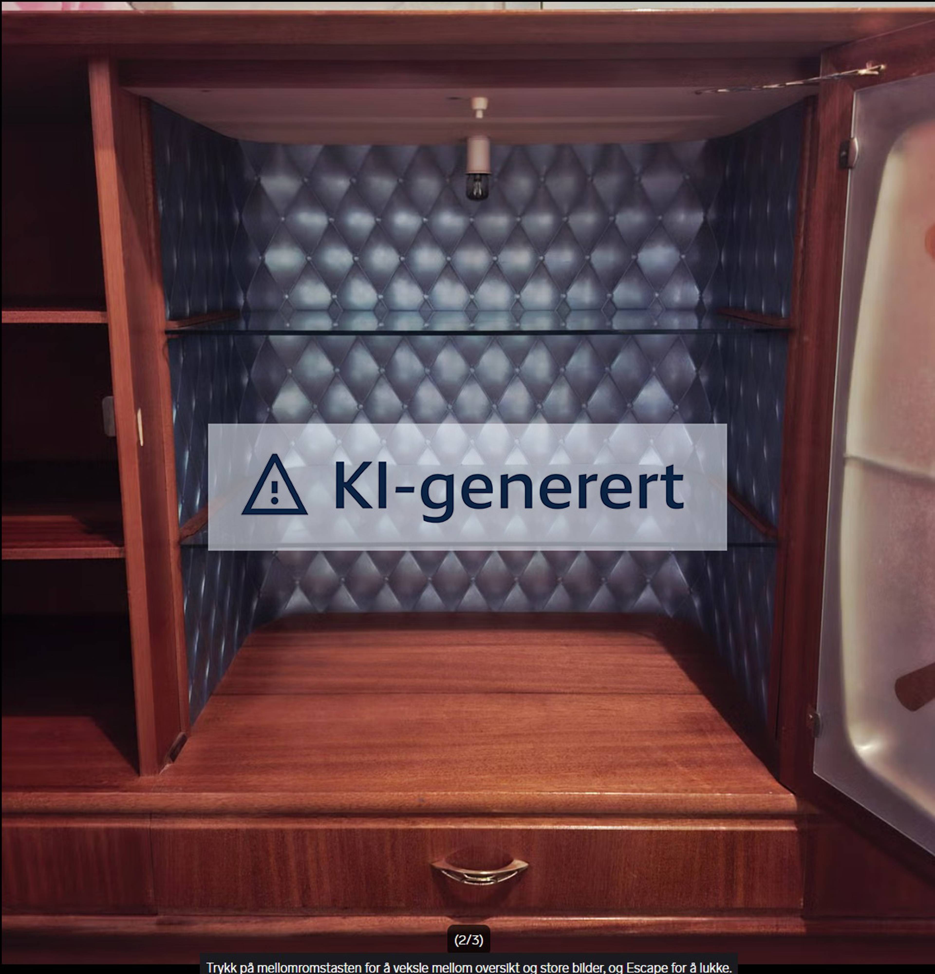 Annonse på Finn.no med KI-bilde. Merket