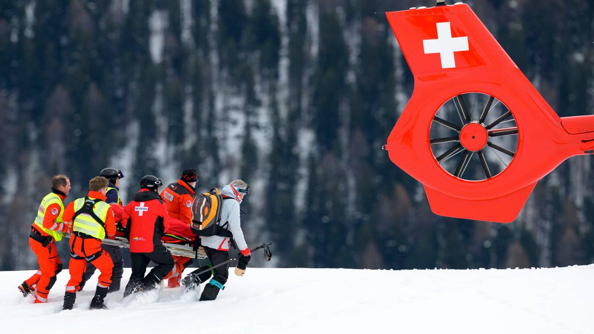 Nytt sveitsisk mareritt – alpinstjerne fraktet bort i helikopter etter stygt fall