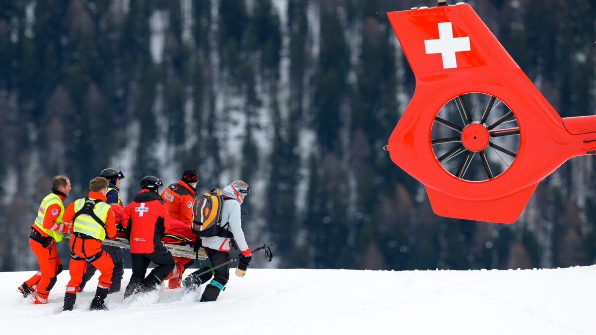 Nytt sveitsisk mareritt – alpinstjerne fraktet bort i helikopter etter stygt fall