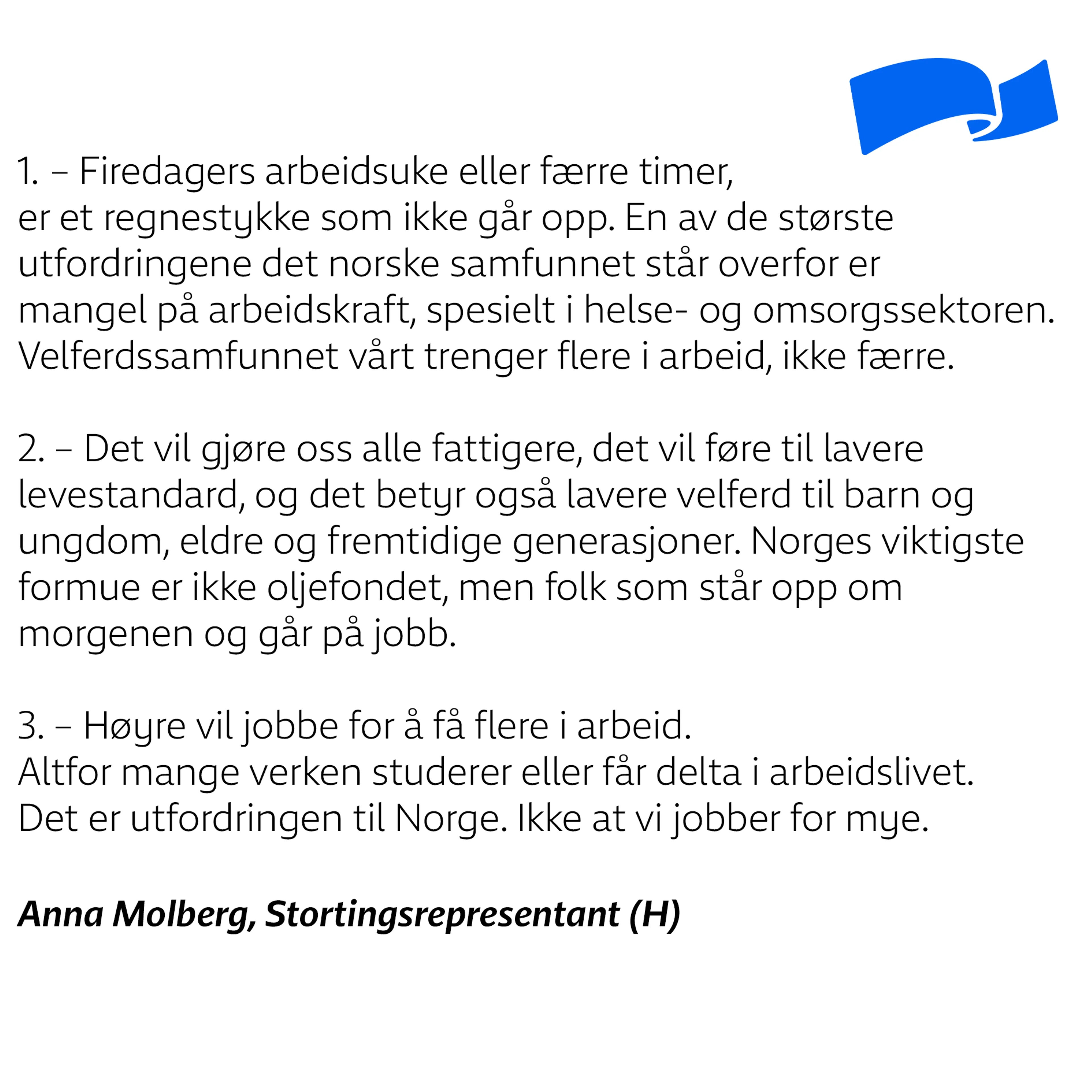 høyre sine svar