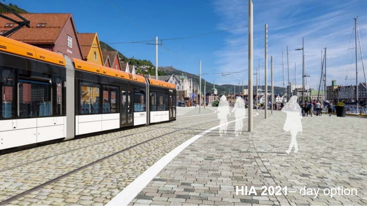 Bybanen i tunnel vil bli nesten tre ganger dyrere enn trasé langs Bryggen