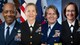 FOTO:米国国防総省 / NRK 軍服を着た男性と3人の女性の画像コラージュ