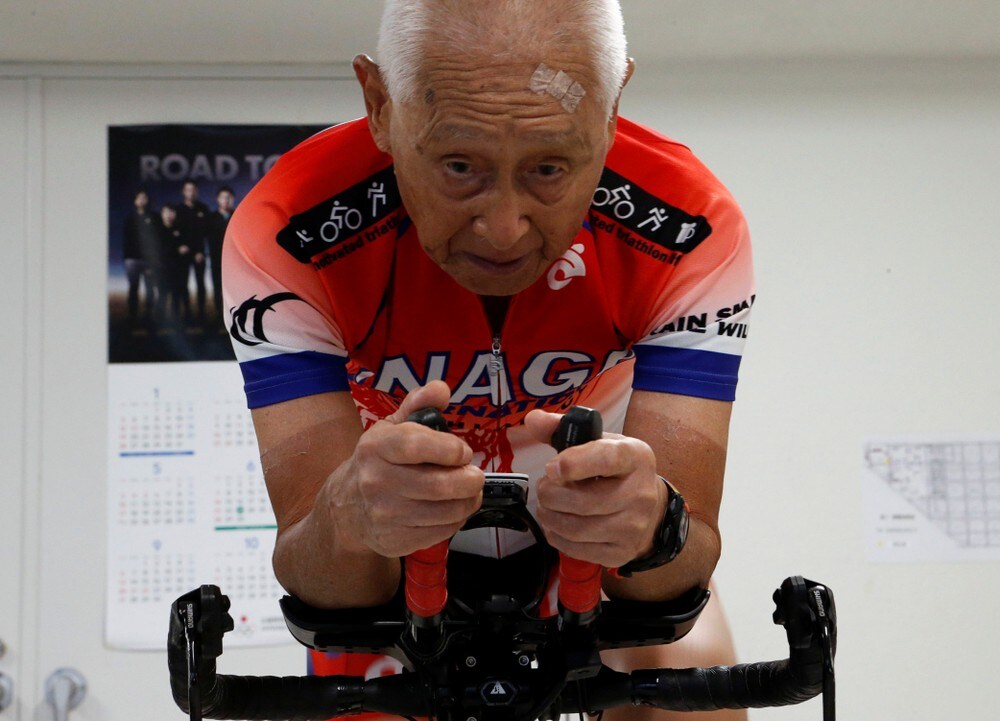 87-åring trenar for å knuse eigen verdsrekord i Ironman