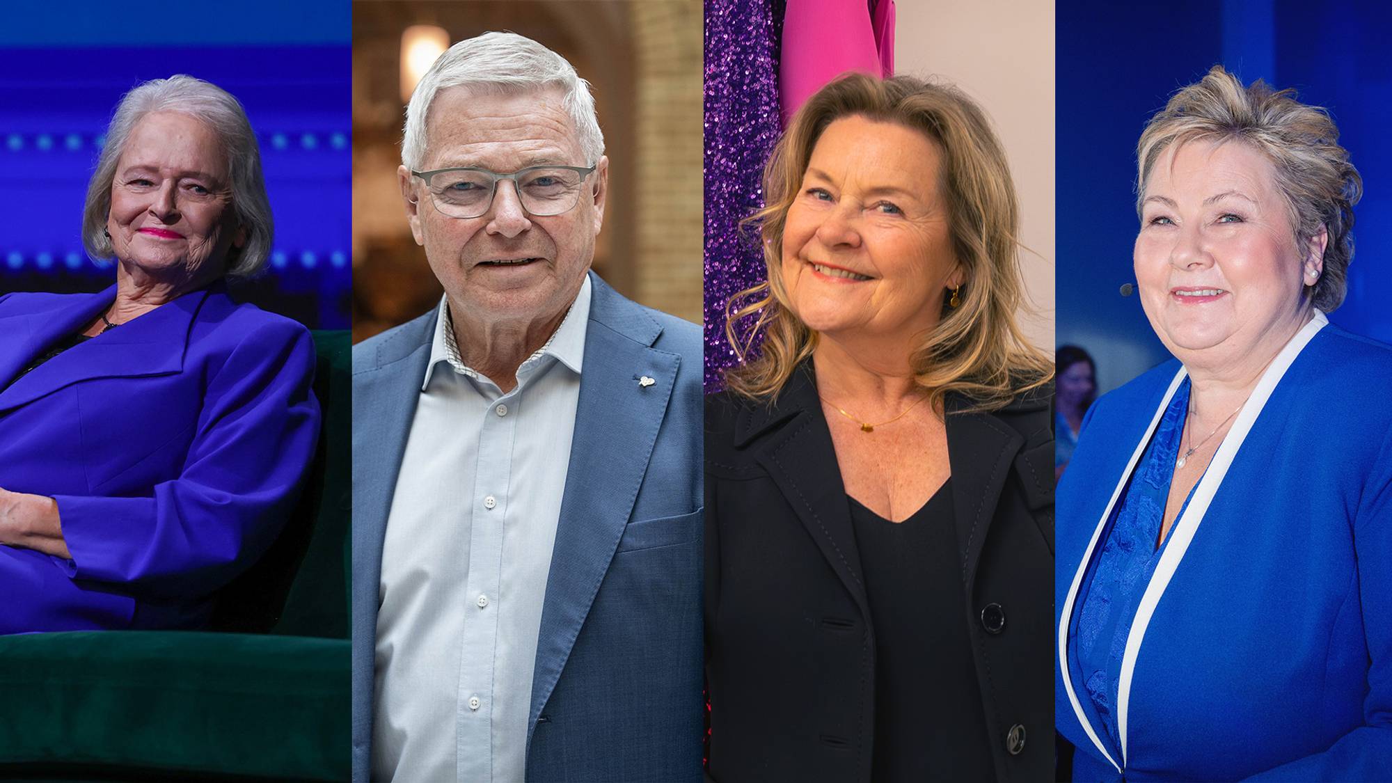 Gro Harlem Brundtland, Kjell Magne Bondevik og Erna Solberg, saman med heile Noreg si Bettan (Elisabeth Andreassen).