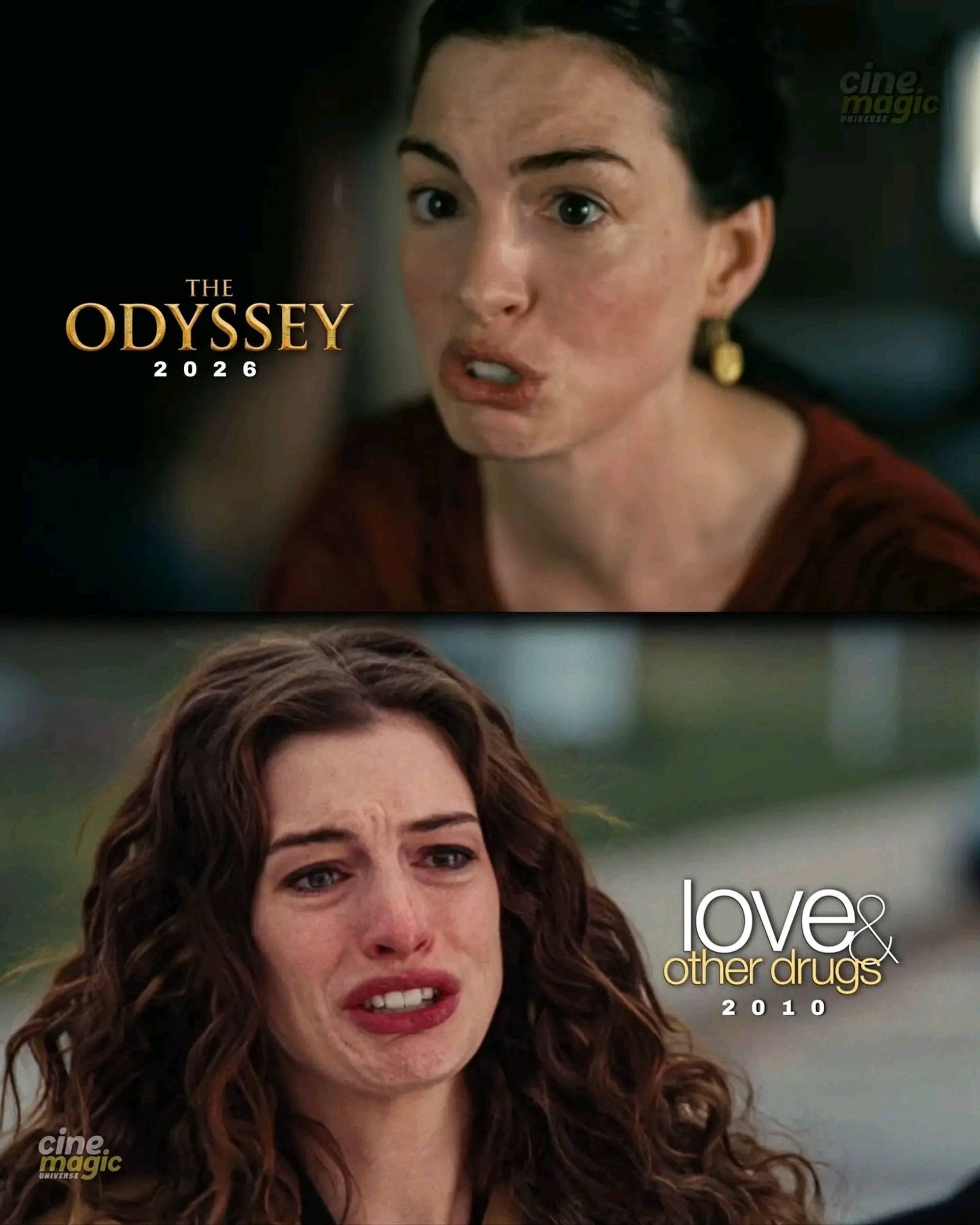 sammenligning av Anne Hathaway før og nå