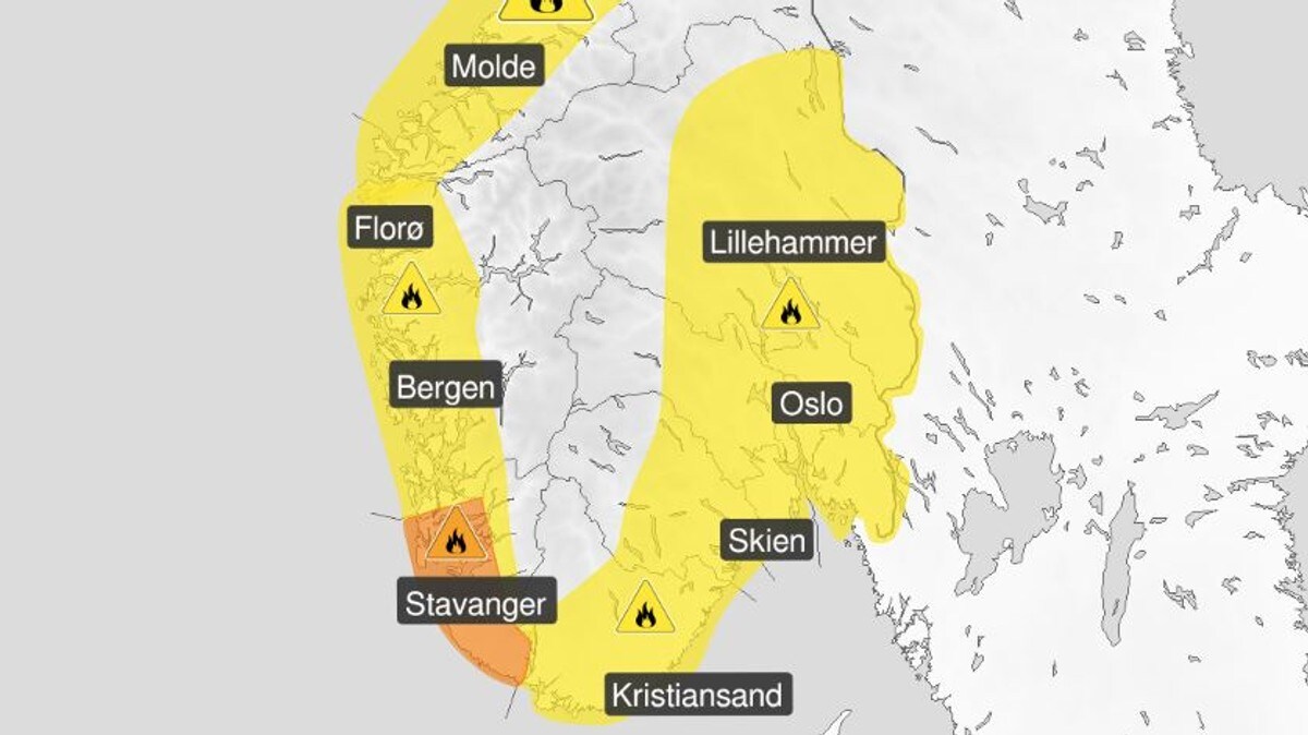 Her er det størst skogbrannfare i langhelgen: – Fort gjort å miste kontrollen