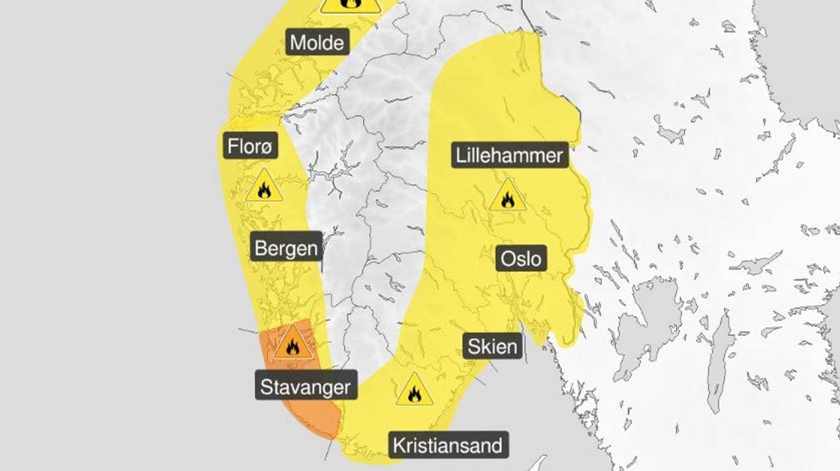 Huge forest fire risk in Rogaland and yellow danger warning for many parts of the country – NRK Rogaland – Local News, TV and Radio