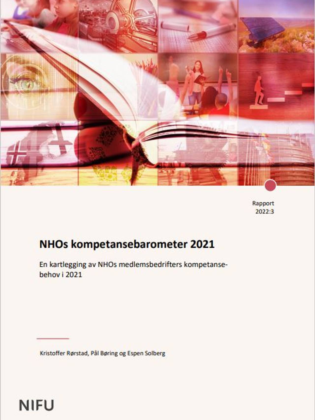 Forsidebilde av NHOs kompetansebarometer 2021.
