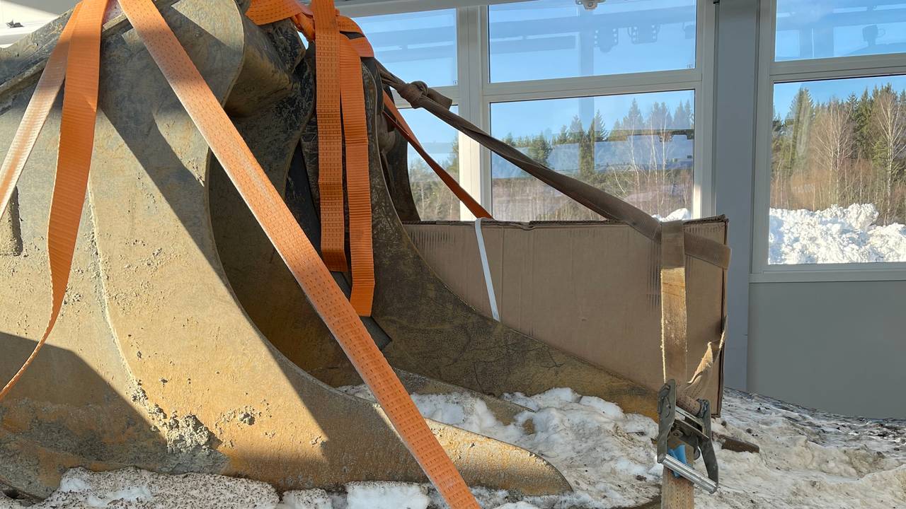 Dårlig sikring av last. Kontroll i Verdal.