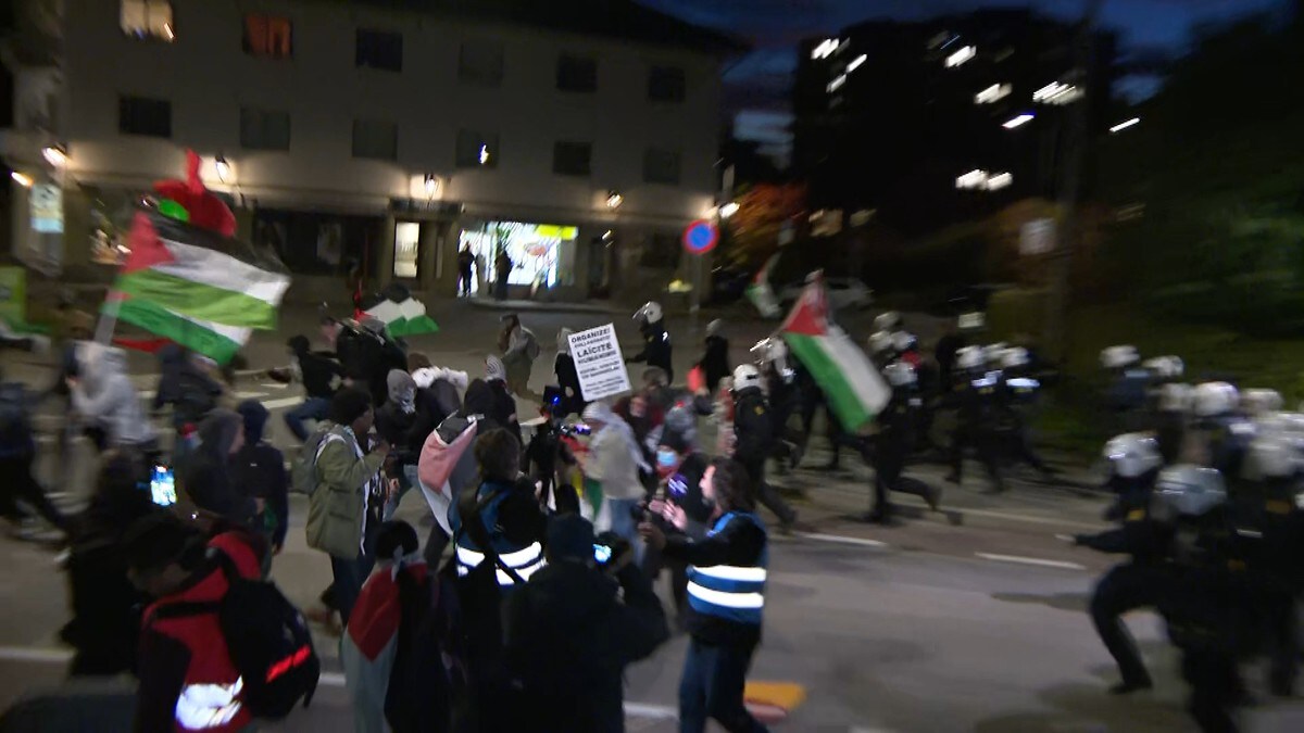 Lagt i bakken og pågrepet under Israel-demonstrasjon