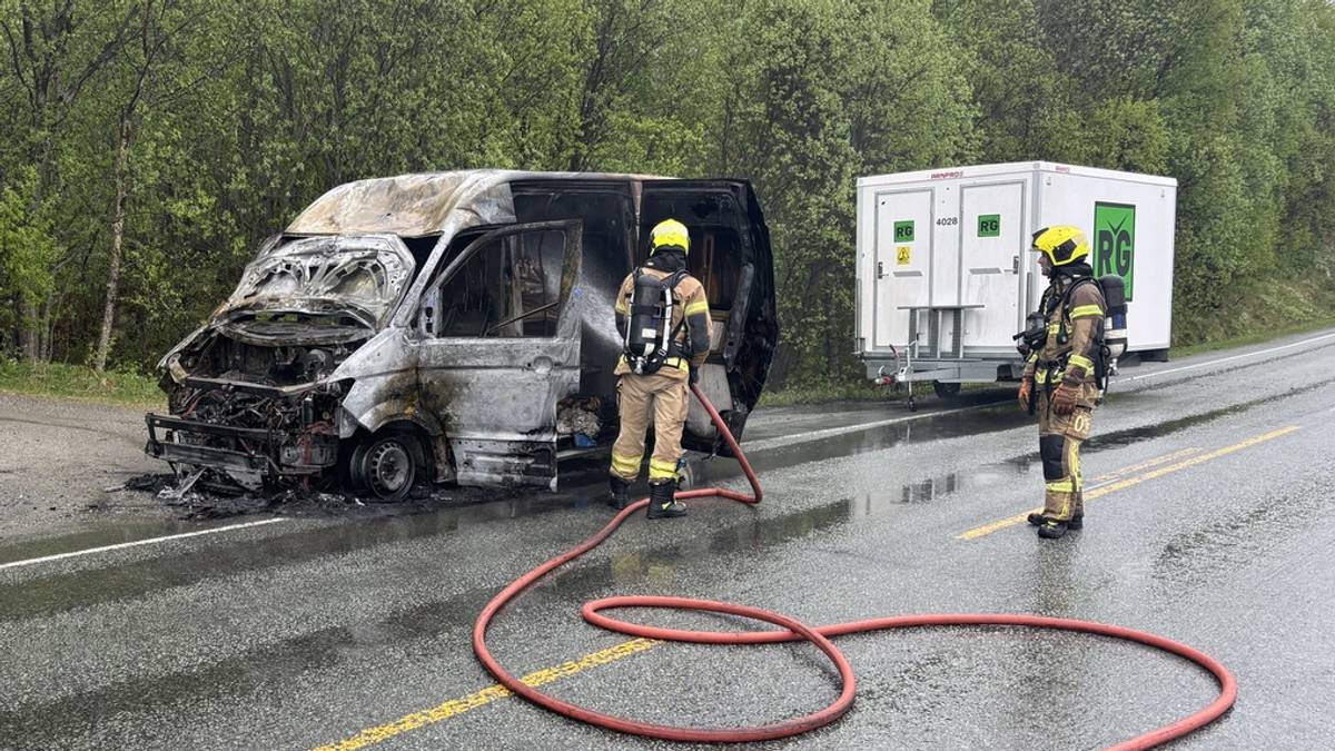 Bilbrann stenger E6 i Rana