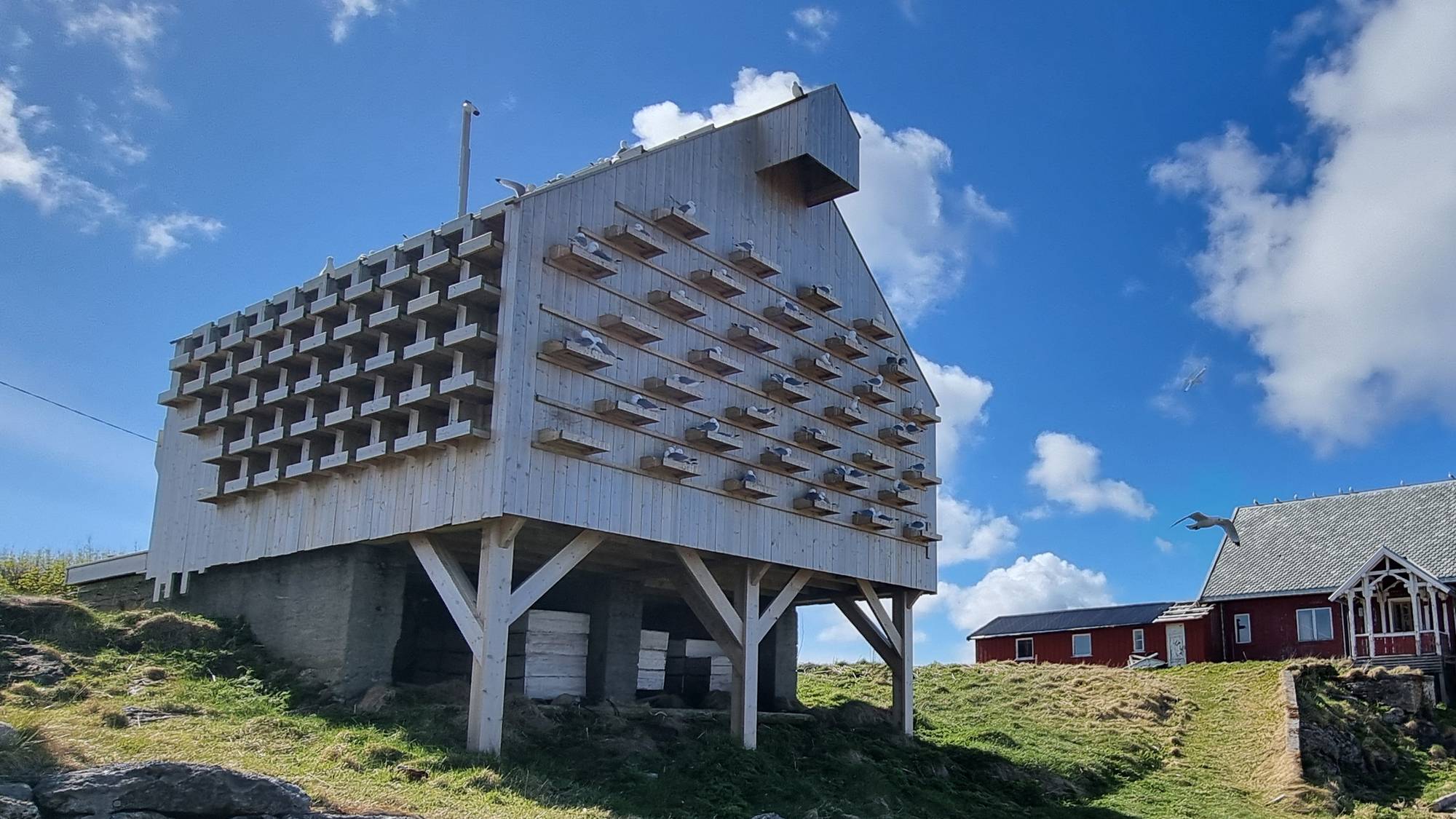 en bygning med tak (Bildebeskrivelsen er laget av en KI-tjeneste)