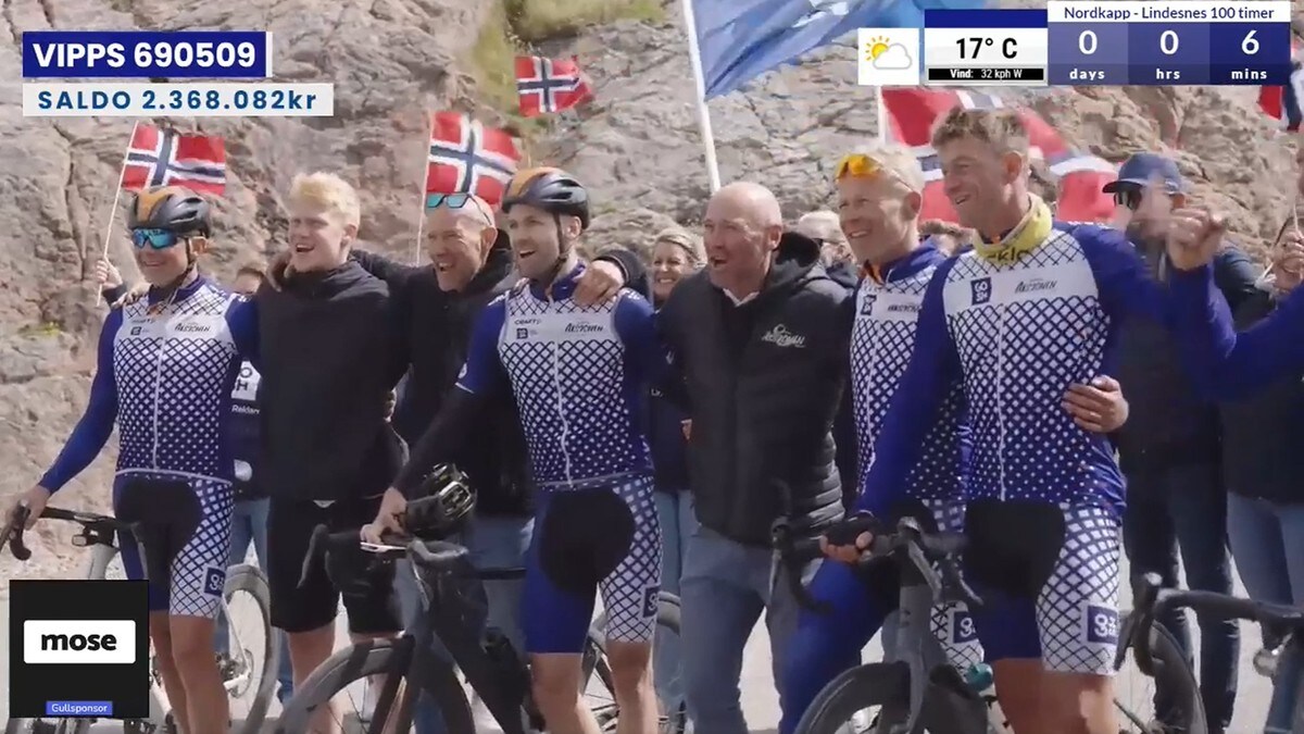 Syklet fra Nordkapp til Lindesnes på under 100 timer