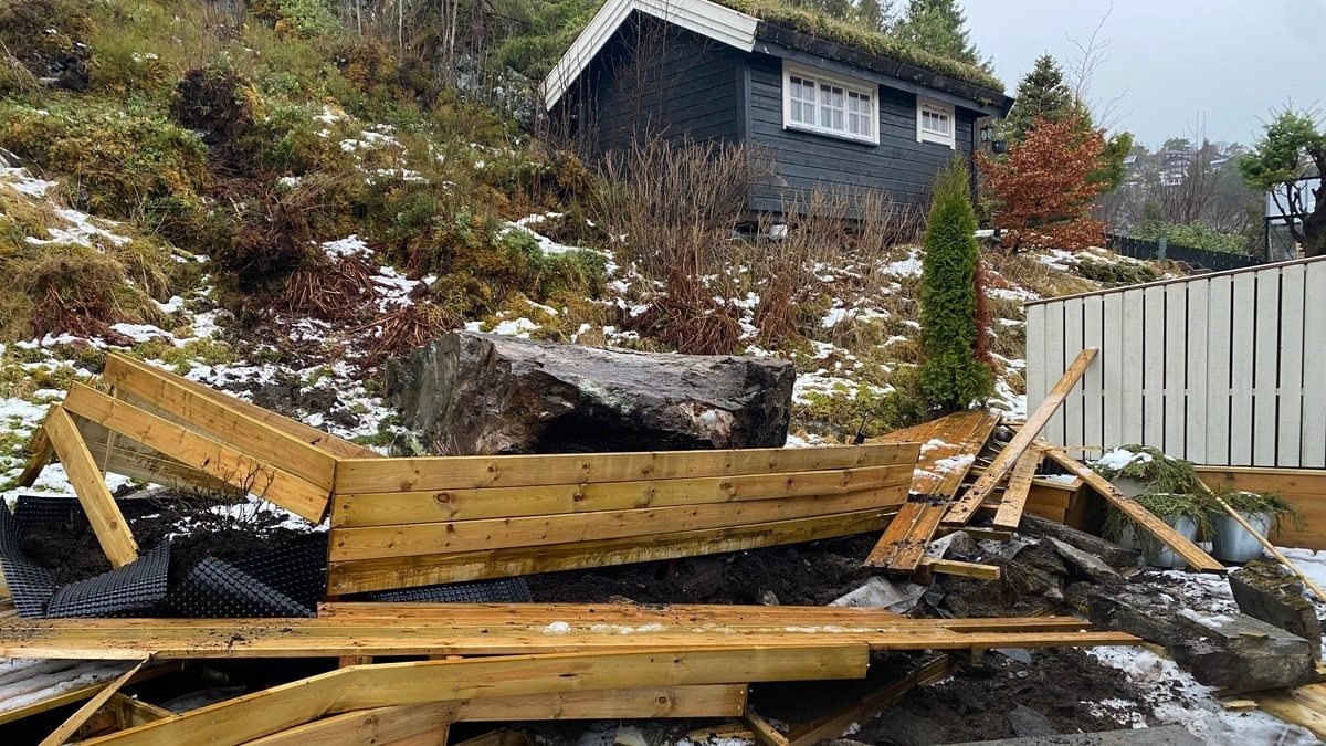 Nine people evacuated after rock fall in Trolla in Trondheim – NRK Trøndelag – Local news, TV and radio