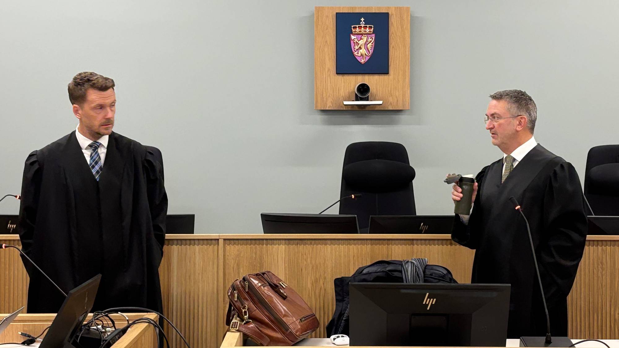 Statsadvokat Andreas Christiansen og forsvarer Fredrik Neumann