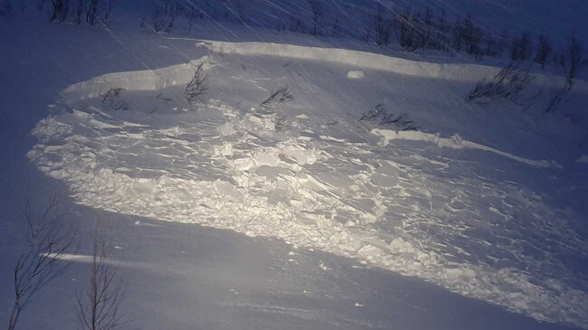 Skred observert i Indre Troms