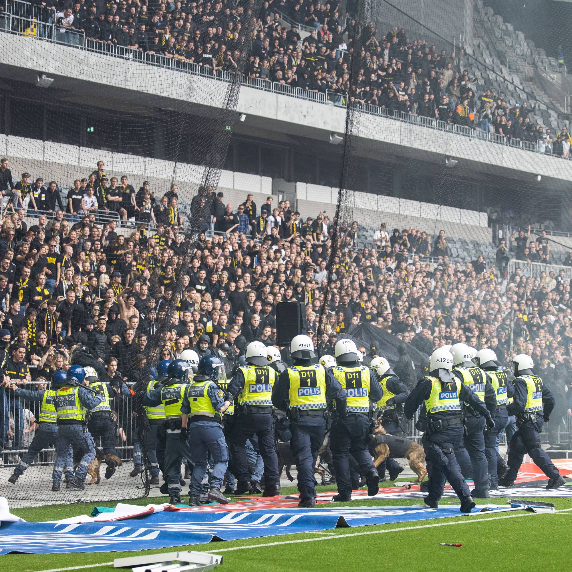 Politiet måtte i aksjon