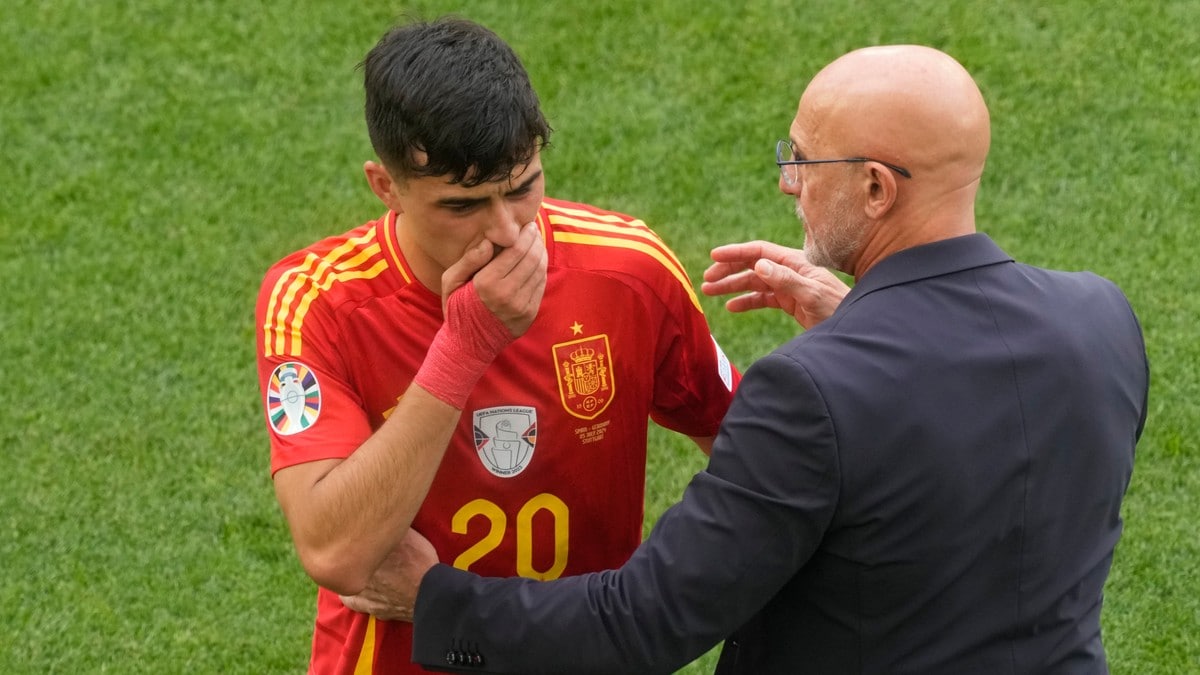 Spanias fotballforbund bekrefter: Pedri forstuet kneet mot Tyskland – blir likevel værende i EM