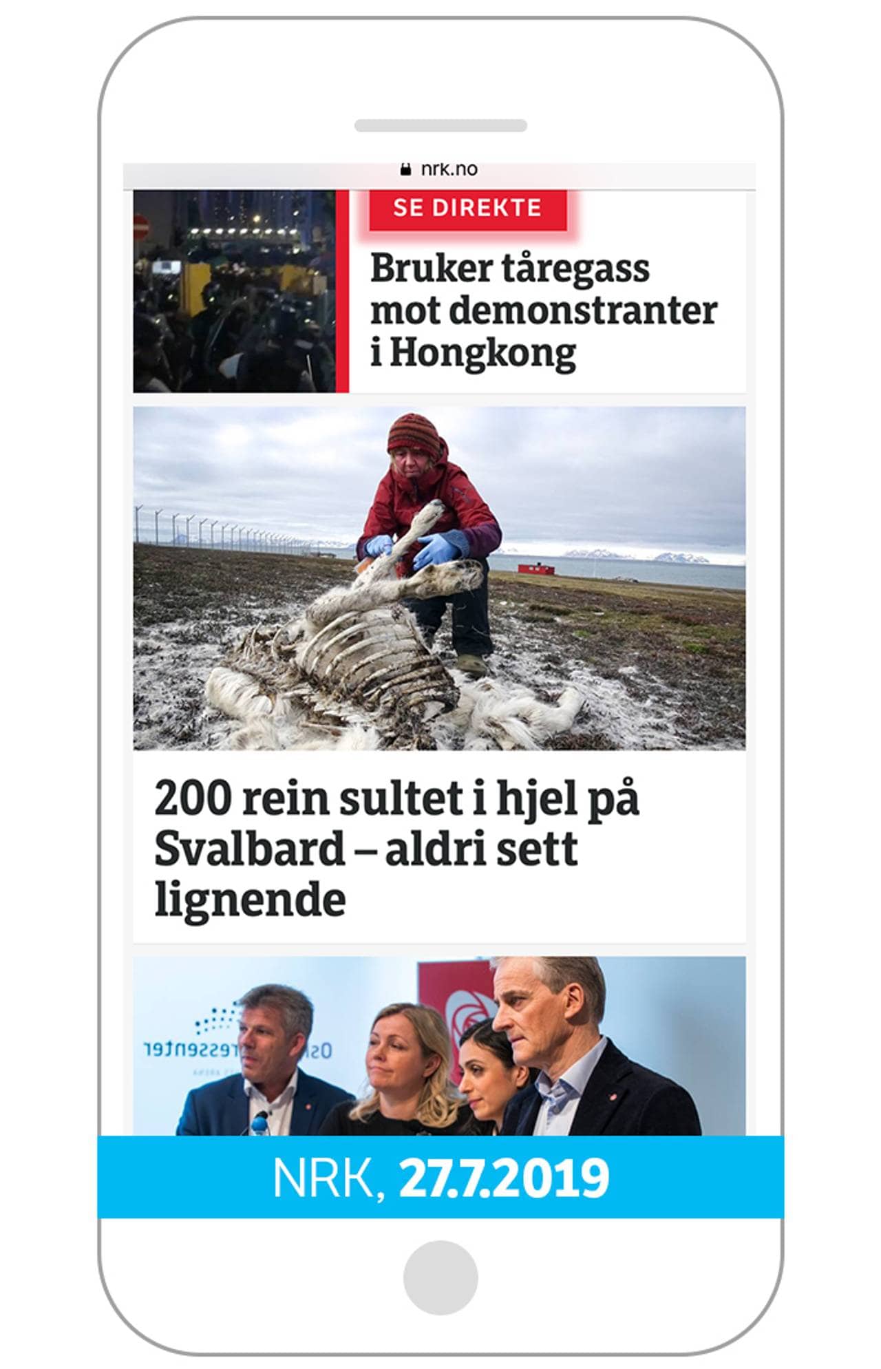 200 rein sultet i hjel på Svalbard