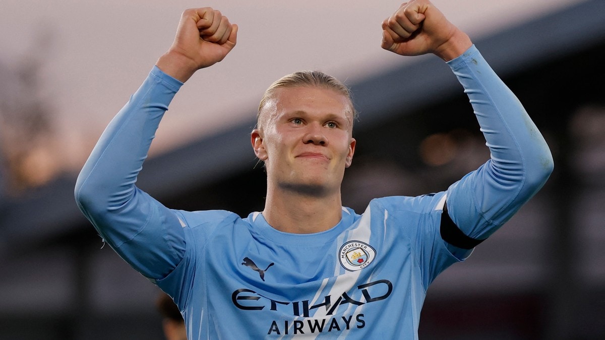 Erling Braut Haaland ble månedens spiller i Premier League