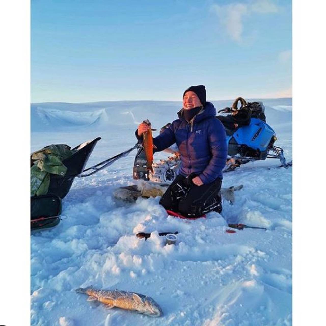 Isfiske på Finnmarksvidda