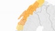 Varsom.no Et kart over Nord-Norge som viser oransje farevarsel for snøskred på julaften.