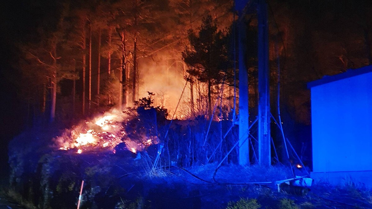 Terreng på Vestlandet stod i full fyr – skogbrannfare fleire stader