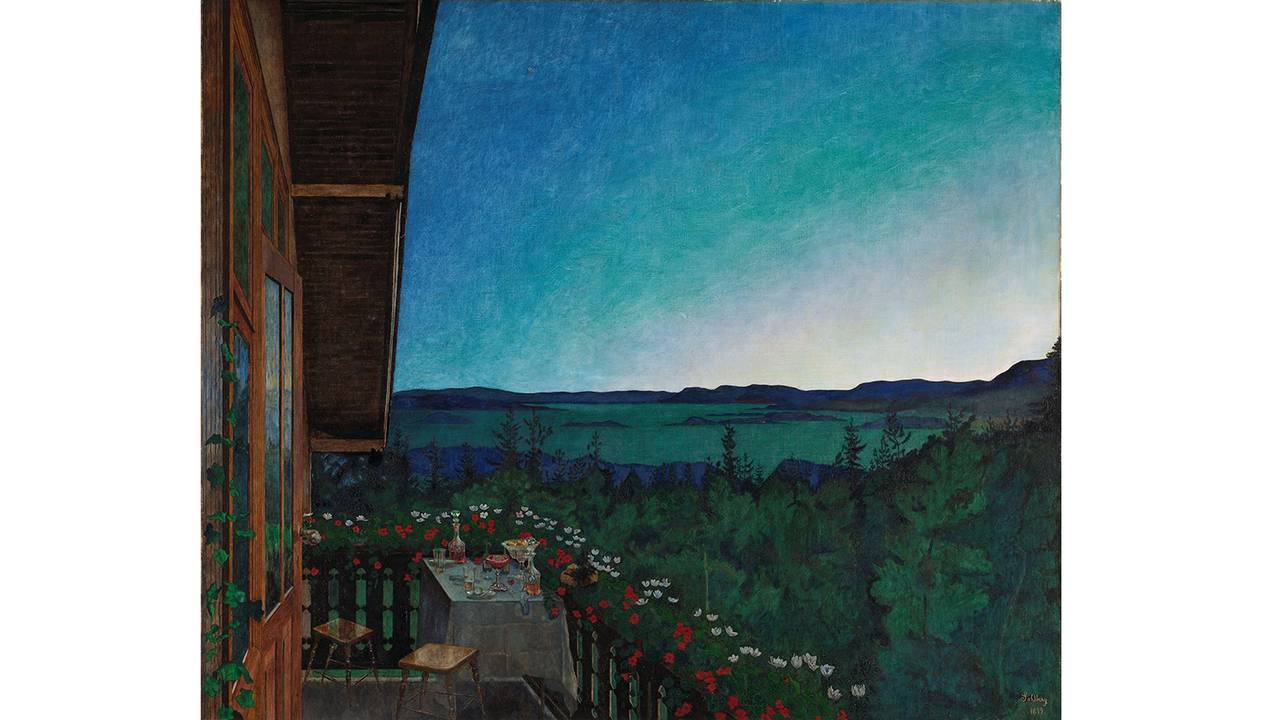 Harald Sohlbergs «Sommernatt» fra 1899.