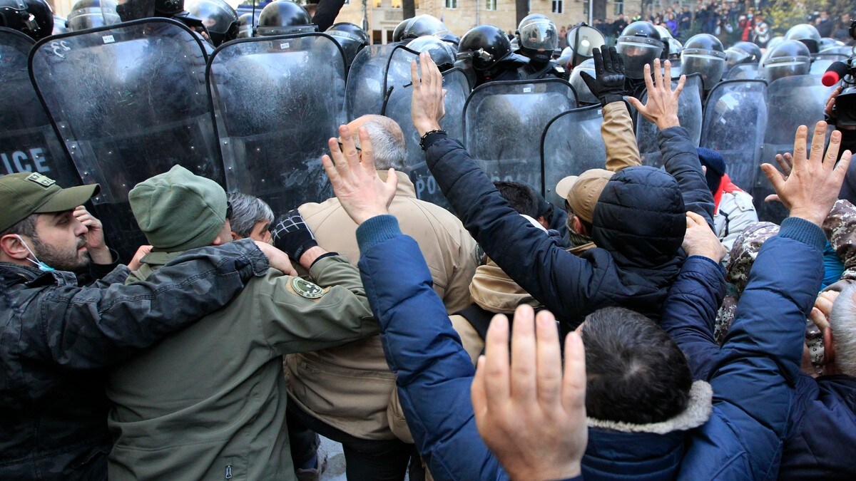 Demonstranter pågrepet i Georgia