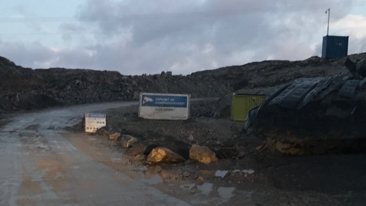 Gravemaskin ble ødelagt på Frøya