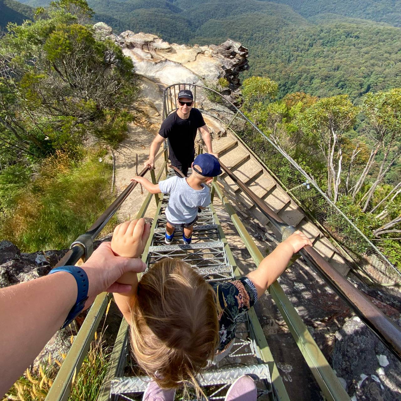 Familie på tur i Australia