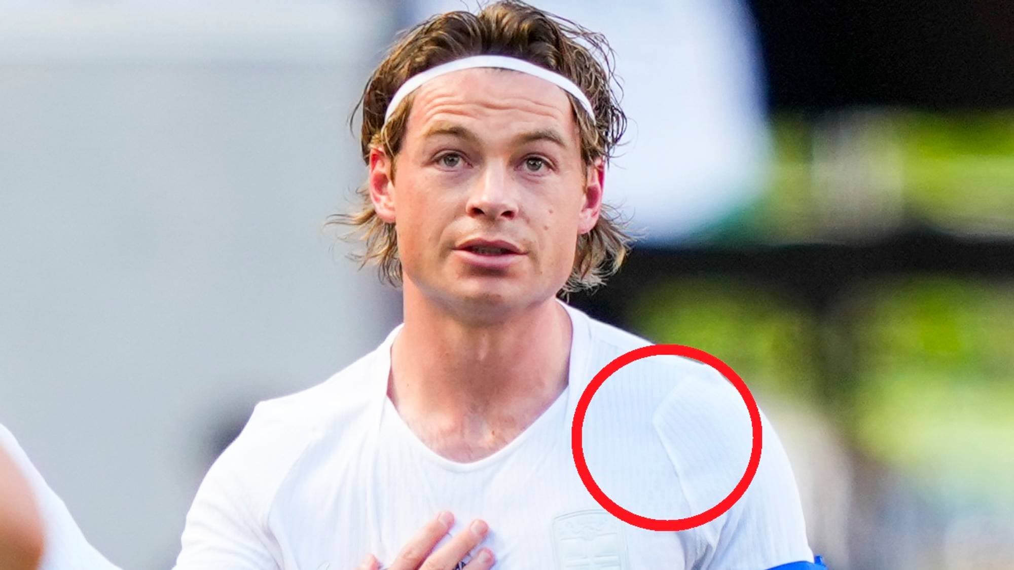 Norges Patrick Berg under privatlandskampen i fotball mellom Norge og Marokko på Sports Illustrated Stadium.