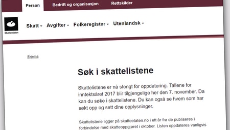 Dette Får Du Ikke Vite I Skattelistene – NRK Norge – Oversikt Over ...