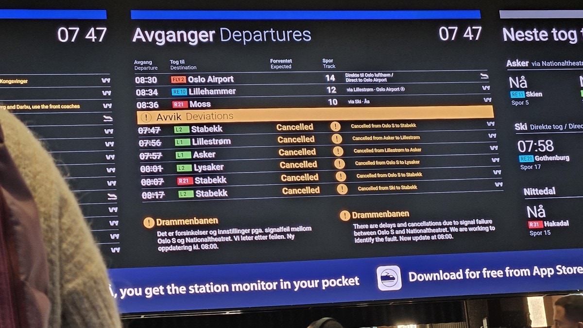 Signalfeil på Oslo S er rettet
