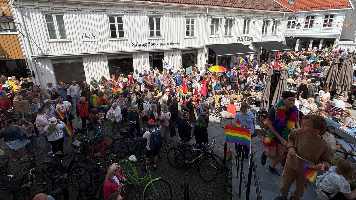 Stort oppmøte på pridefeiring i Mandal