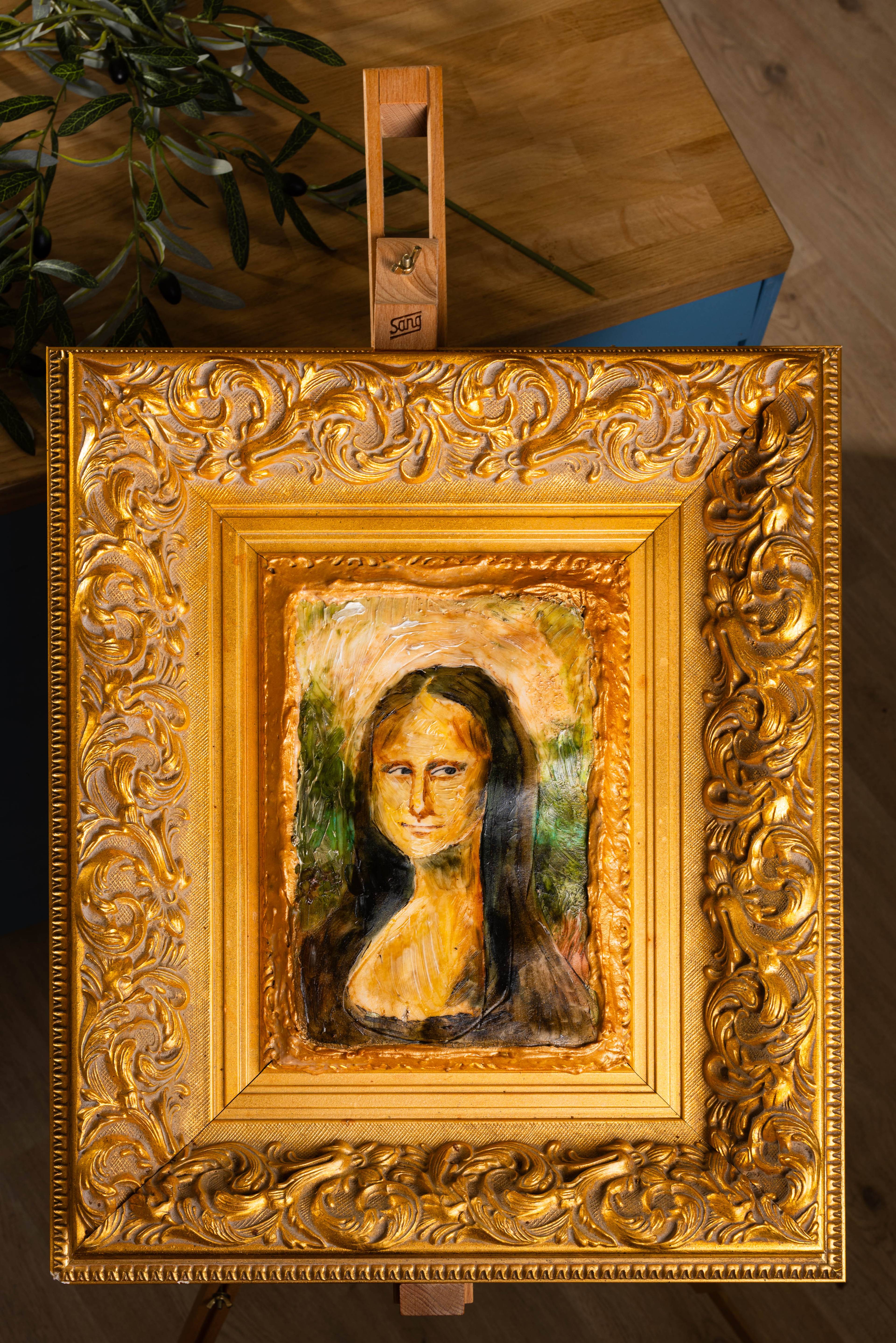 Idas kake med Mona Lisa.