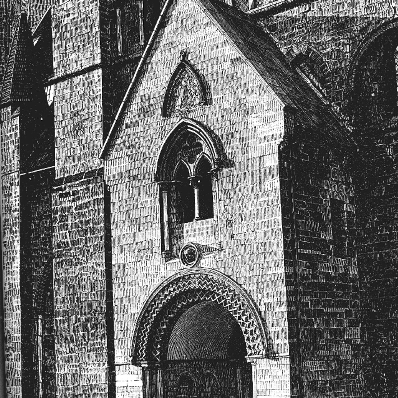 Tegning av Nidarorsdomen fra 1885