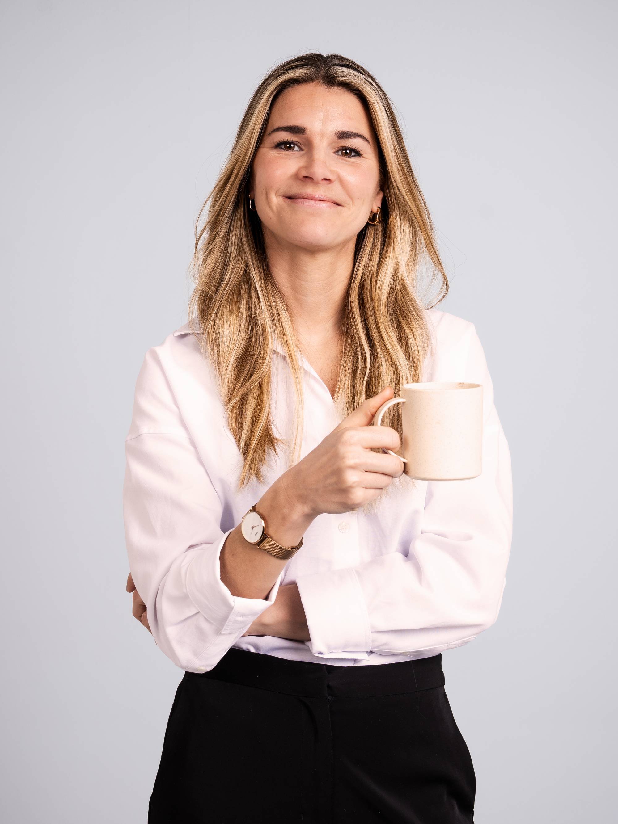 Tidligere fotballspiller Andrine Hegerberg fotografert i forbindelse med Bakrommet, mars 2026.