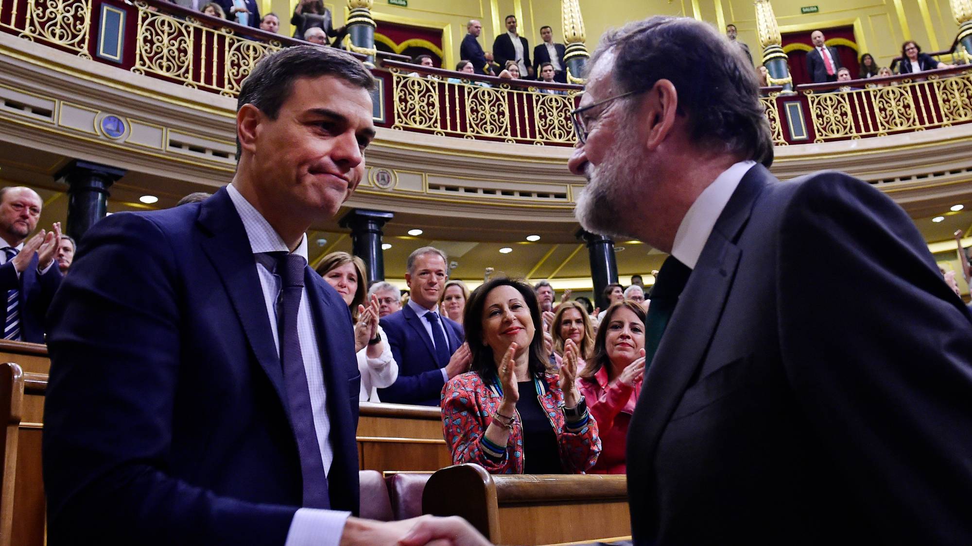 Pedro Sanchez og Mariano Rajoy