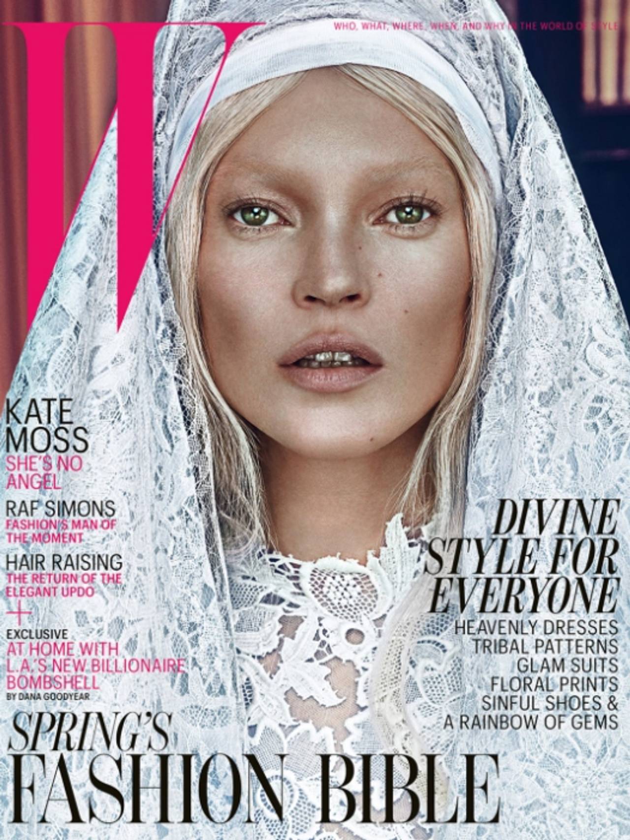 Kate Moss på coveret av W