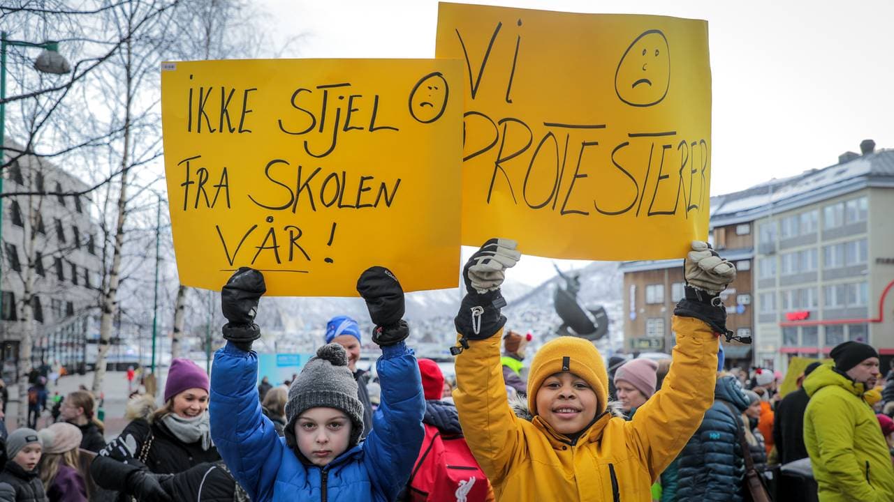 Skoledemonstrasjon i Tromsø