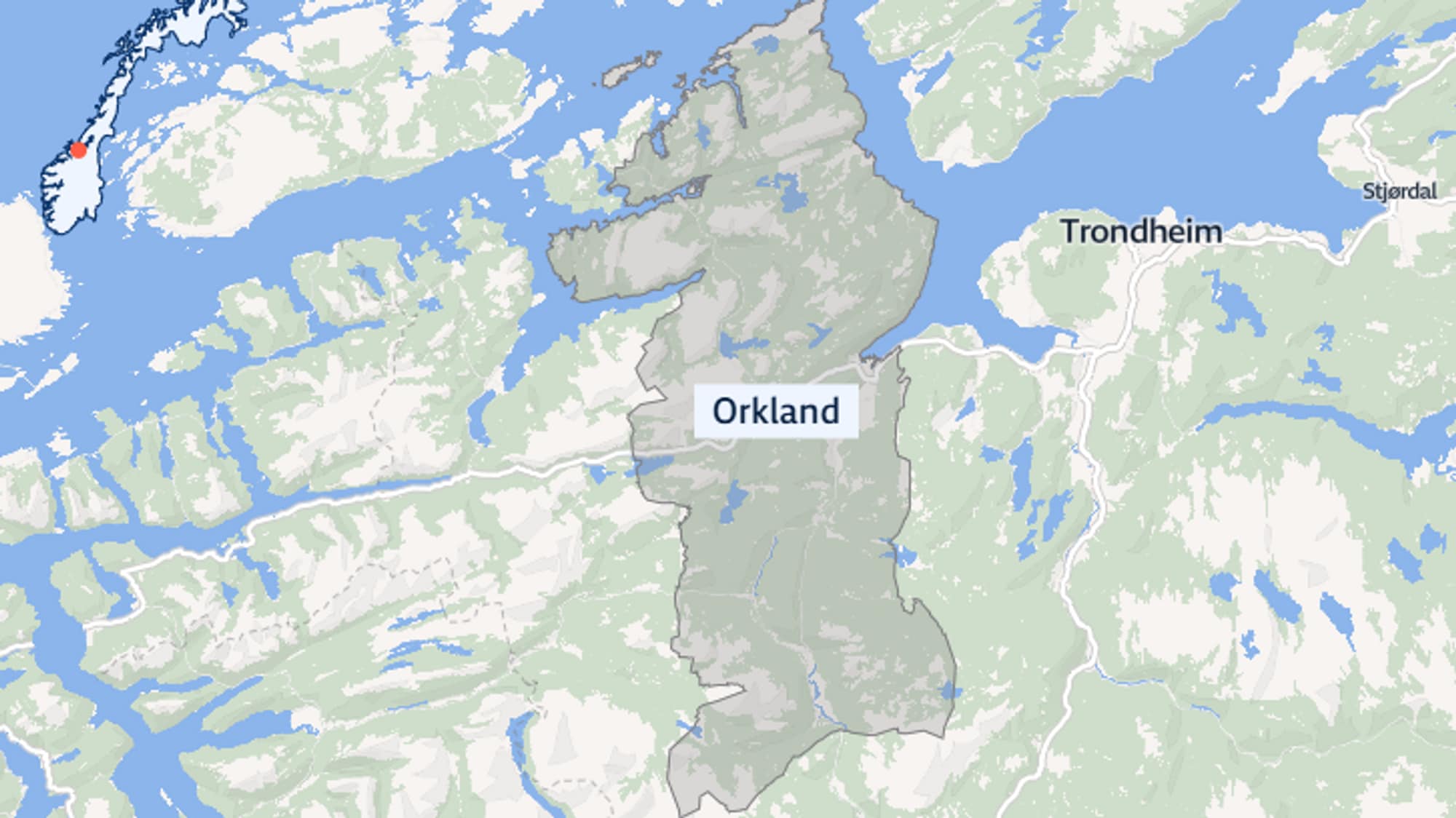 Kart av Orkland 