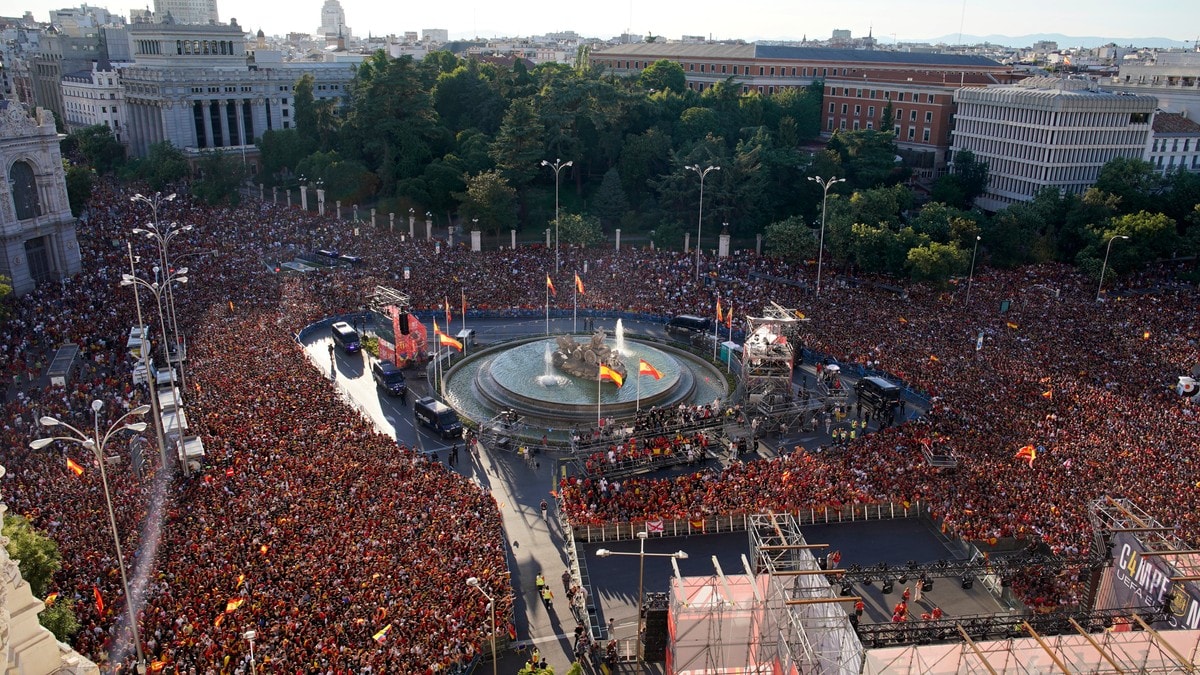 Spansk parade i Madrid etter EM-gullet