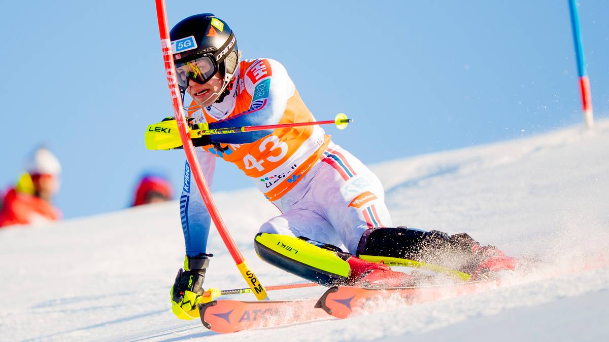 Brækken på pallen i europacupslalåm – ett hundredel fra seier